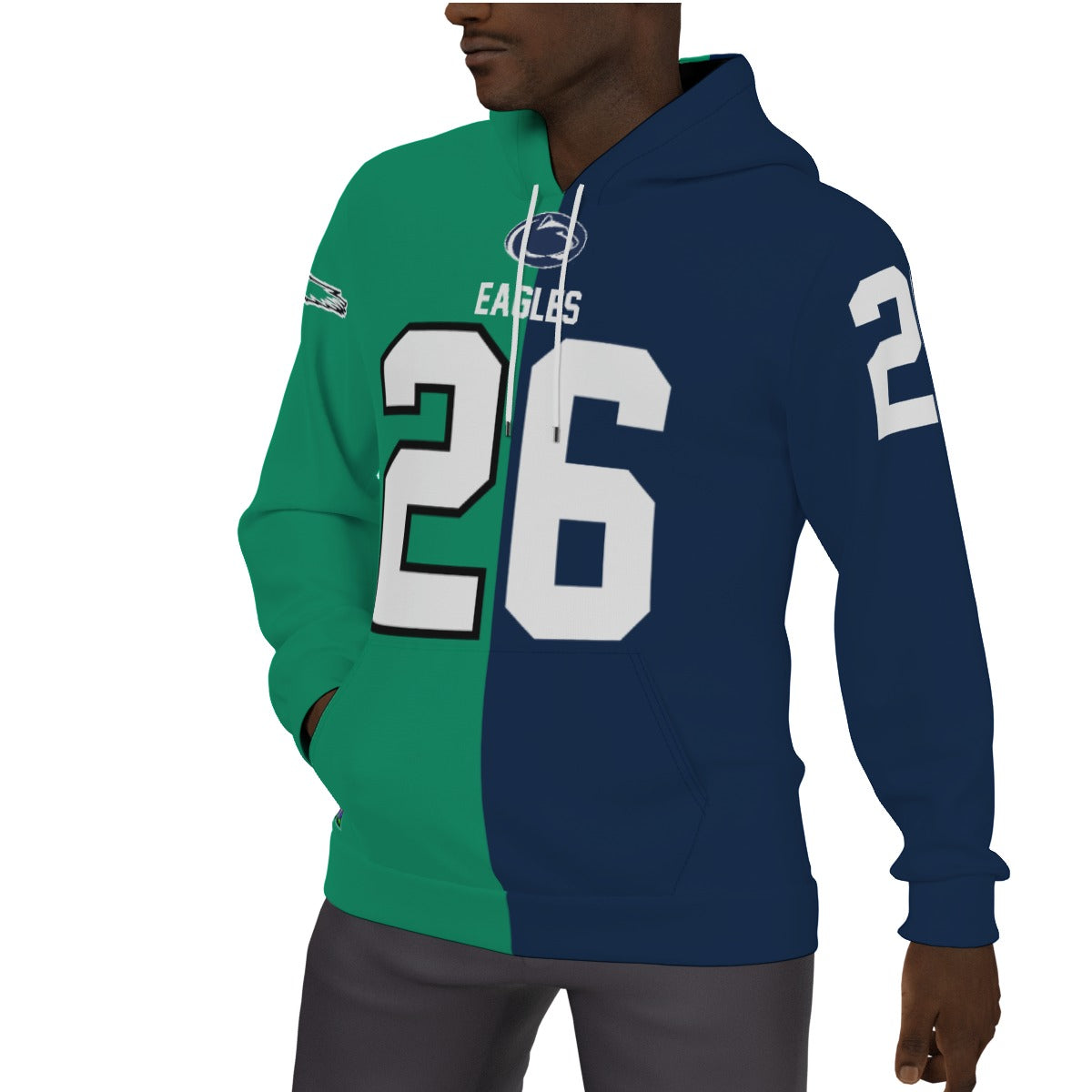Philadelphia Eagles Saquan Barkley Kelly Green/Penn State Fleece Lined Hoodie