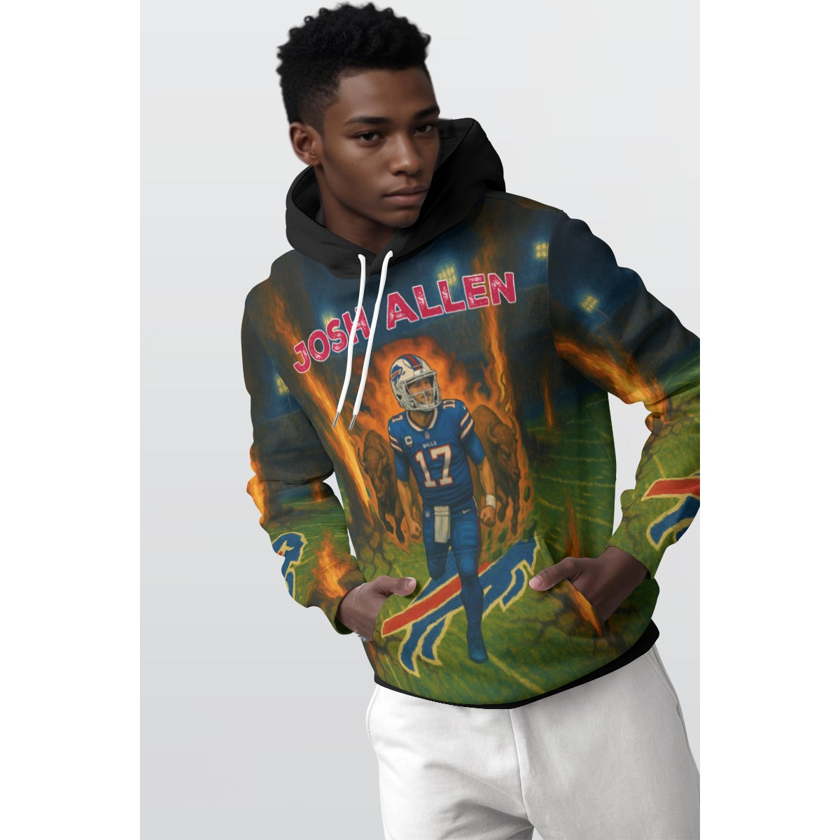 Josh Allen Fire Buffalo Hoodie