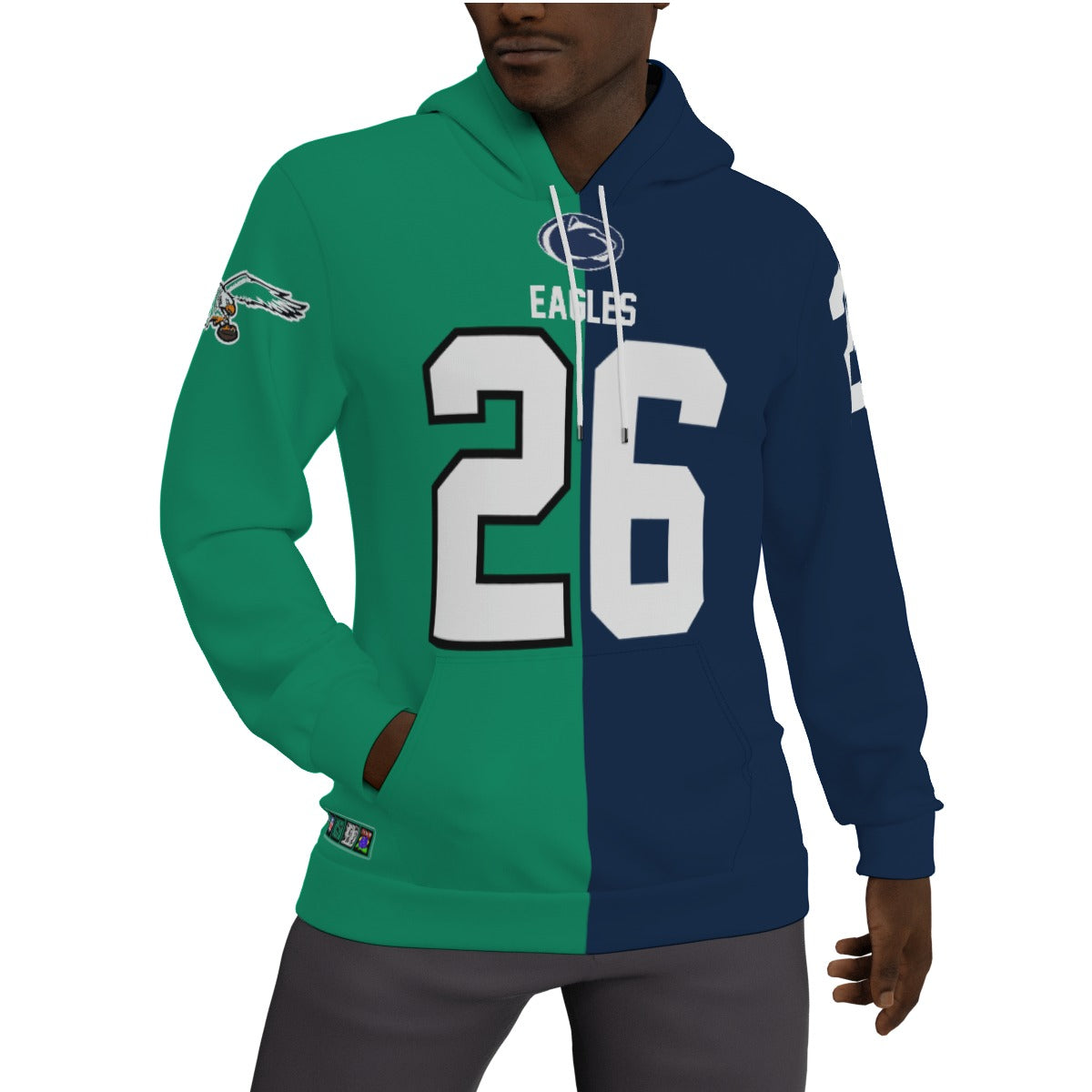Philadelphia Eagles Saquan Barkley Kelly Green/Penn State Fleece Lined Hoodie