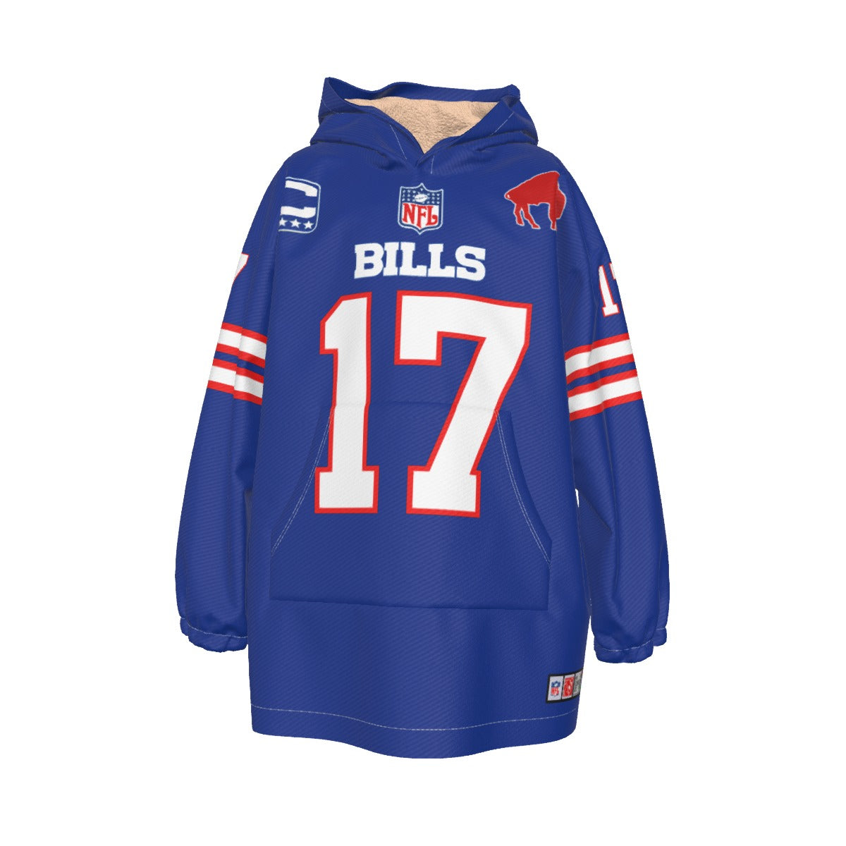 Josh Allen Kids Sherpa Fleeced Hoodie Blanket