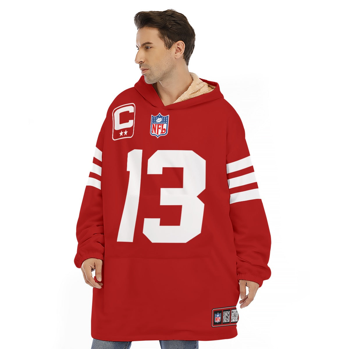 Brock Purdy San Francisco 49ers Sherpa Fleeced Lined Hoodie Blanket