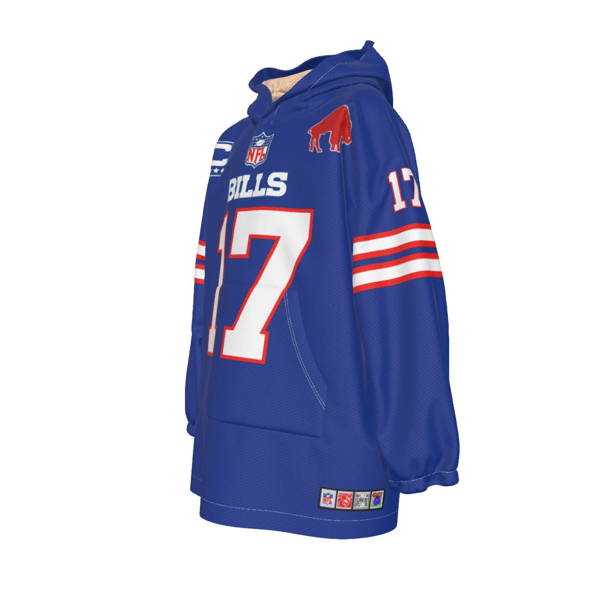 Josh Allen Kids Sherpa Fleeced Hoodie Blanket
