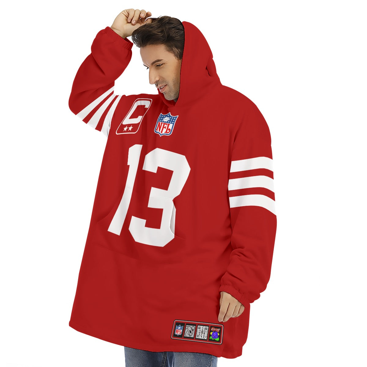 Brock Purdy San Francisco 49ers Sherpa Fleeced Lined Hoodie Blanket