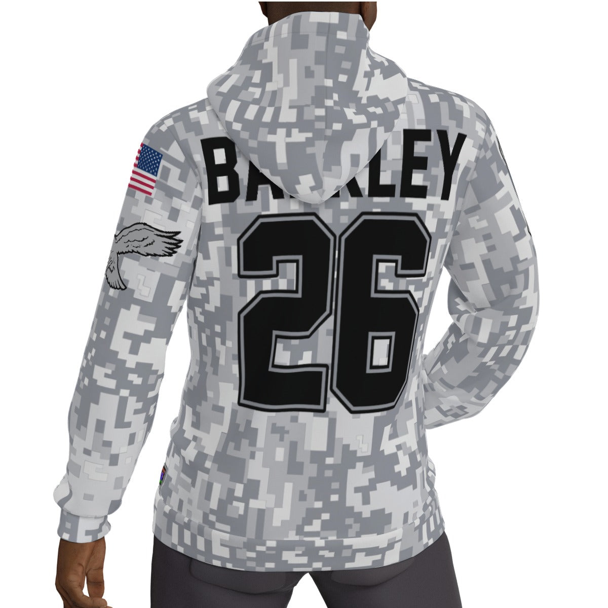 2024 Saquan Barkley Philadelphia Eagles Salute to Fleece Lined Jersey Hoodie