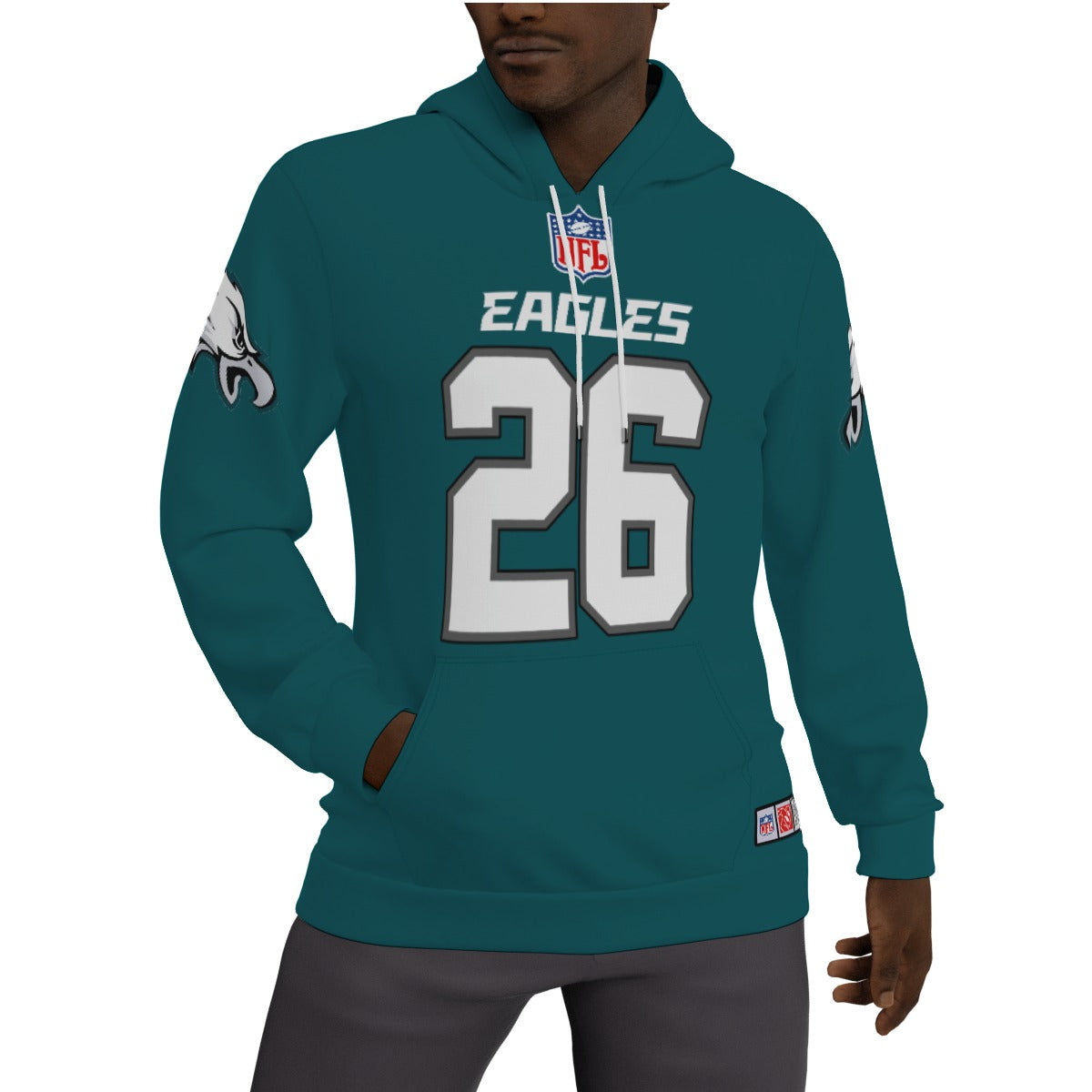 Philadelphia Eagles Saquan Barkley Forest Green Fleece Lined Hoodie
