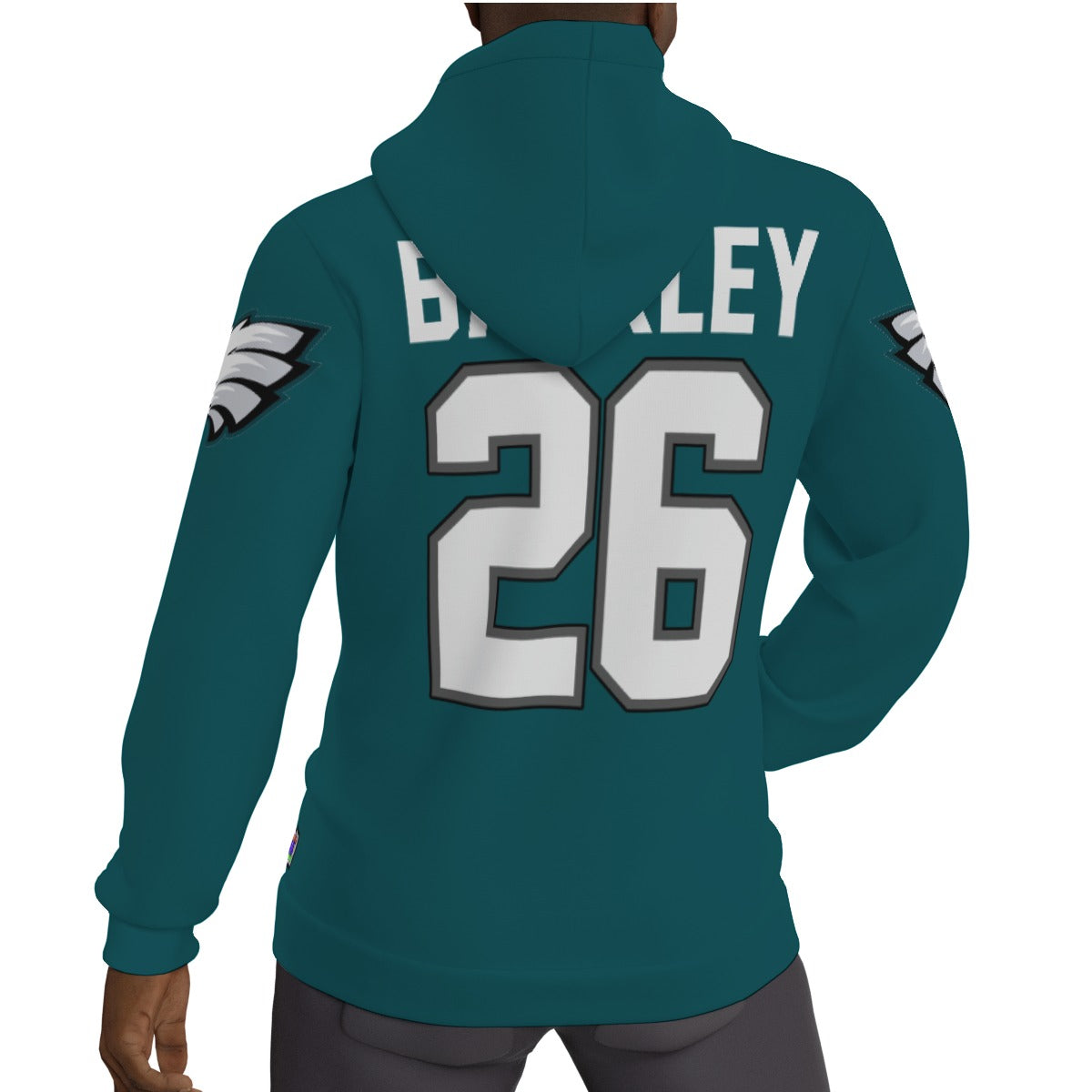 Philadelphia Eagles Saquan Barkley Forest Green Fleece Lined Hoodie