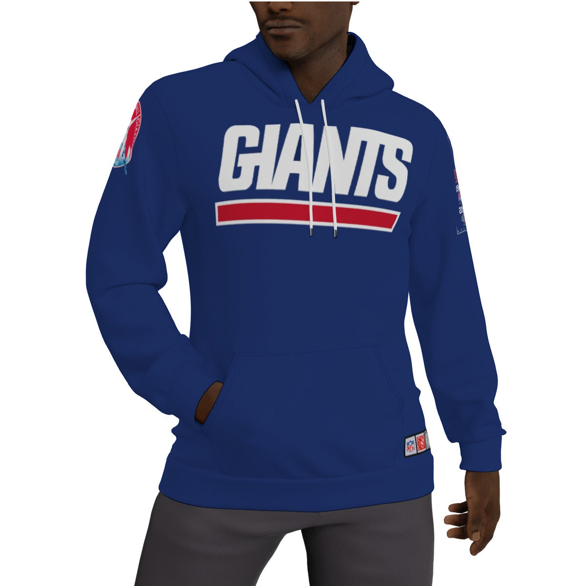 New York Giants Blue Version 3 Fleeced Lined Hoodie