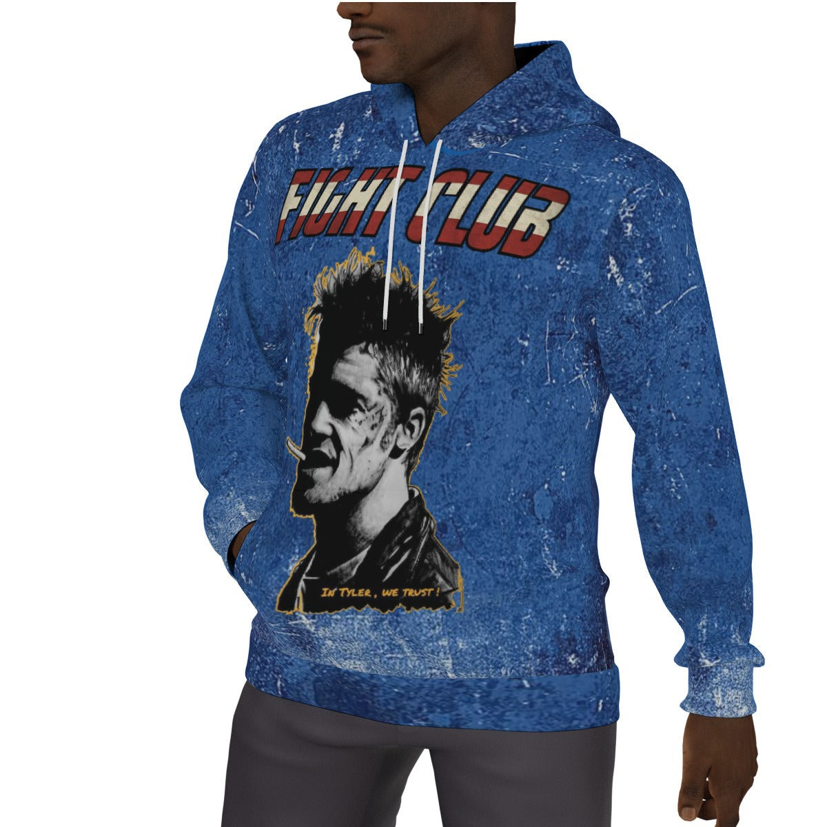 Brad Pitt Fight Club Fleeced Lined Hoodie Version 2