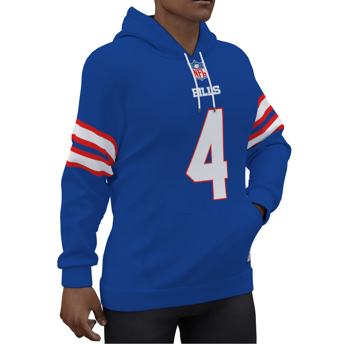 James Cook Buffalo Bills Blue Jersey Hoodie