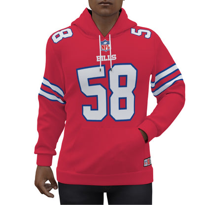 Buffalo Bills Matt Milano Color Rush Jersey Hoodie