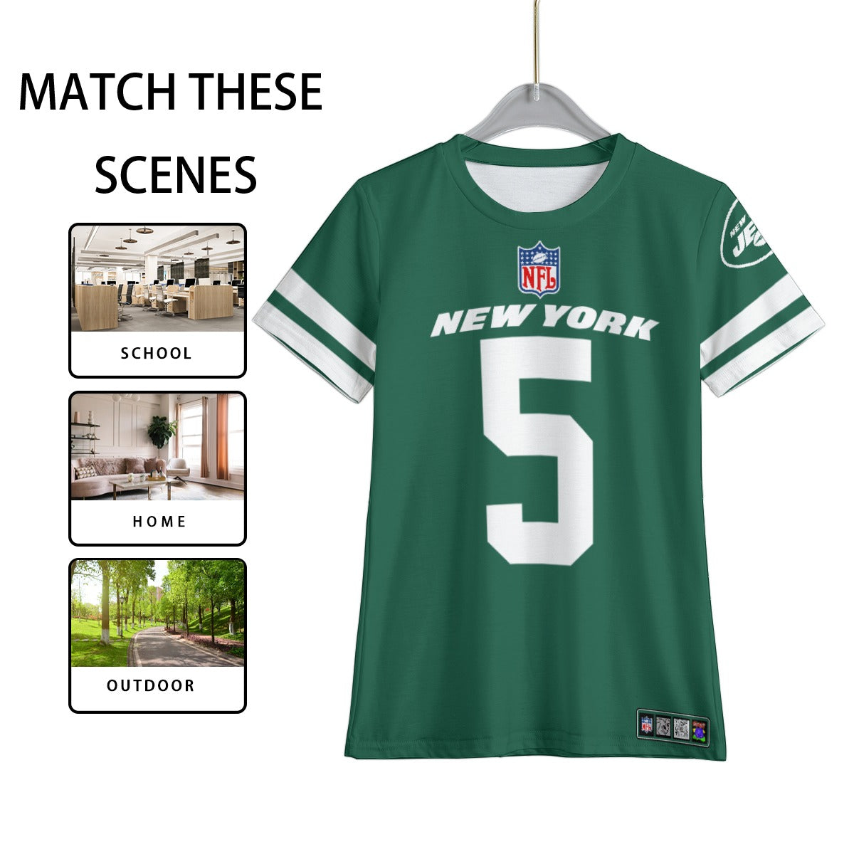 New York Jets Garrett Wilson Youth Jersey T-Shirt