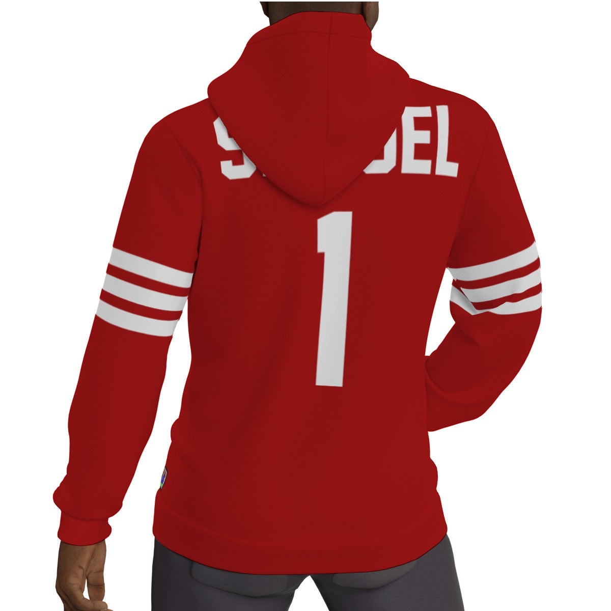 Deebo Samuel Fleeced Lined Red Jersey Hoodie