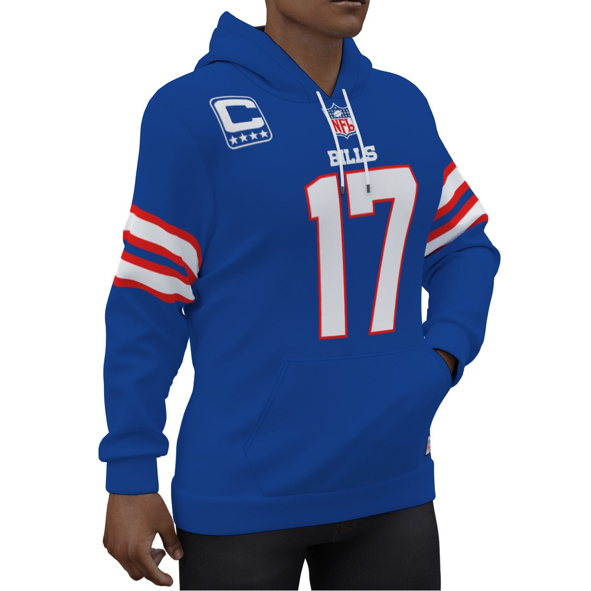 Buffalo Bills Josh Allen Blue Jersey Hoodie