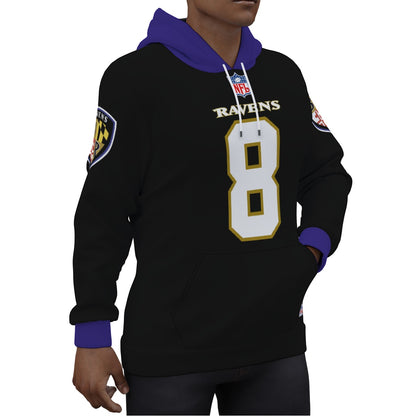 Lamar Jackson Baltimore Ravens  Black Jersey Hoodie