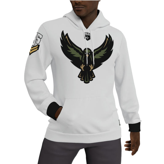 Rochester Knighthawks White Fleeced Lined Hoodie