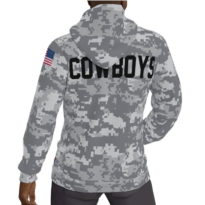 2024 Dallas Cowboys Salute to Service Fleeced Lined Jersey Hoodie