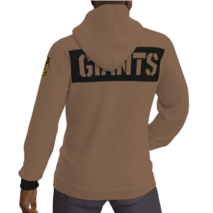 New York Giants Brown Salute To Service Fleeced Lined Hoodie