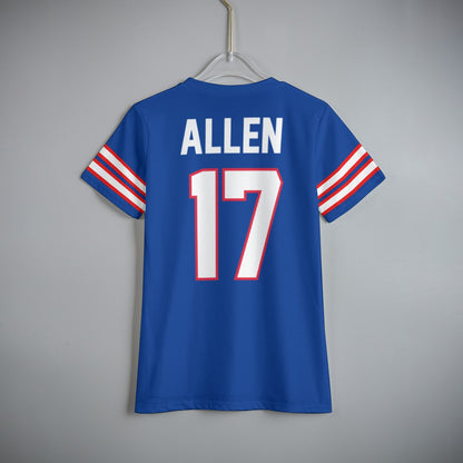 Josh Allen Youth Buffalo Bills Blue Jersey T-shirt