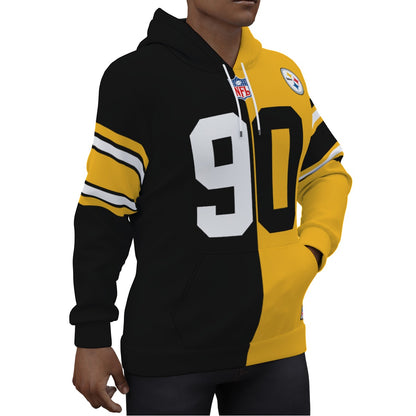 Steelers TJ Watt 1/2 1/2 Jersey Hoodie