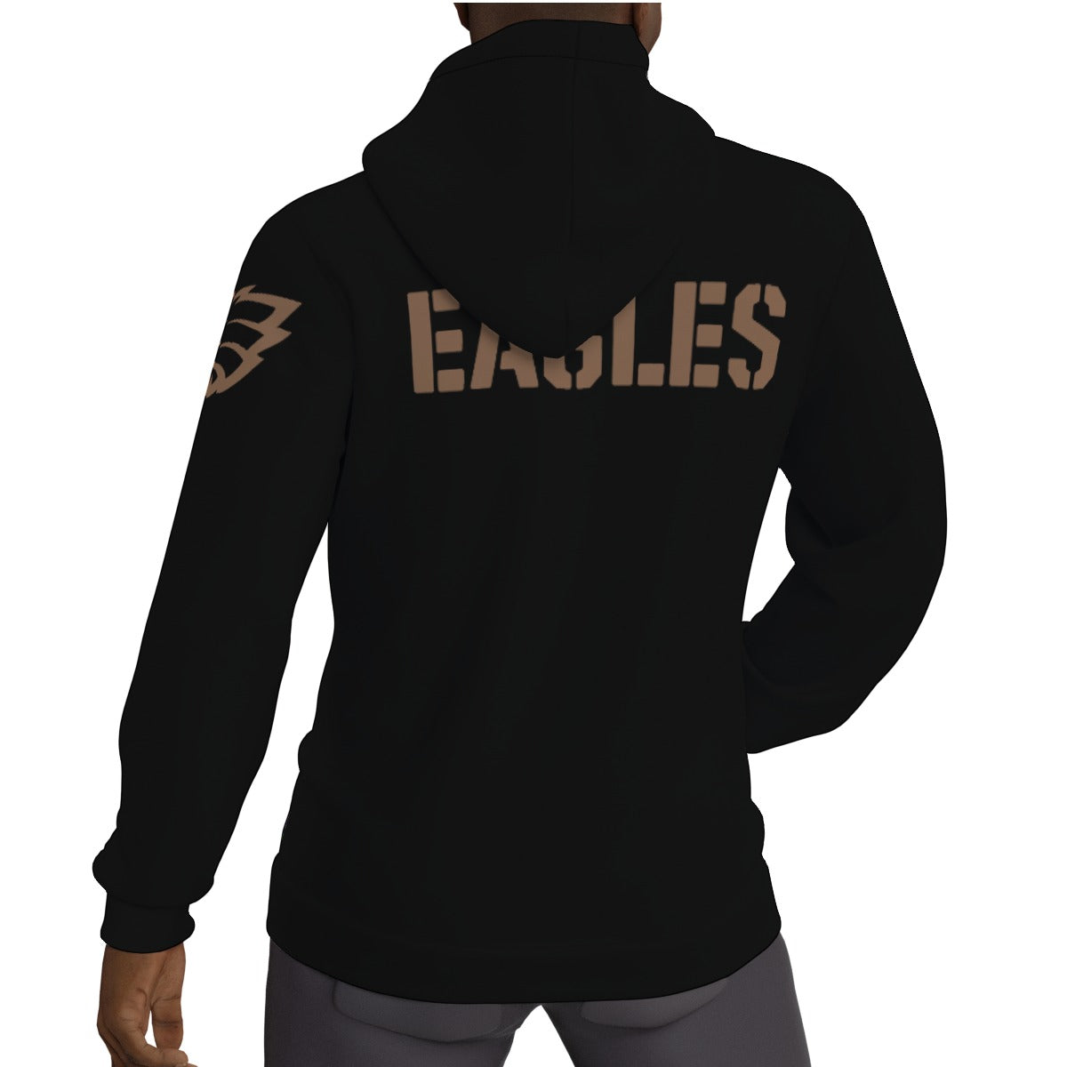 Philadelphia Eagles Black Old Logo  Salute To Service Fleeced Lined Hoodie