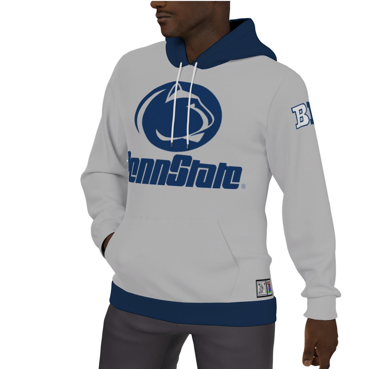 Penn State Gray Fleeced Lined Hoodie