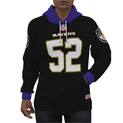 Ray Lewis Black Jersey Hoodie