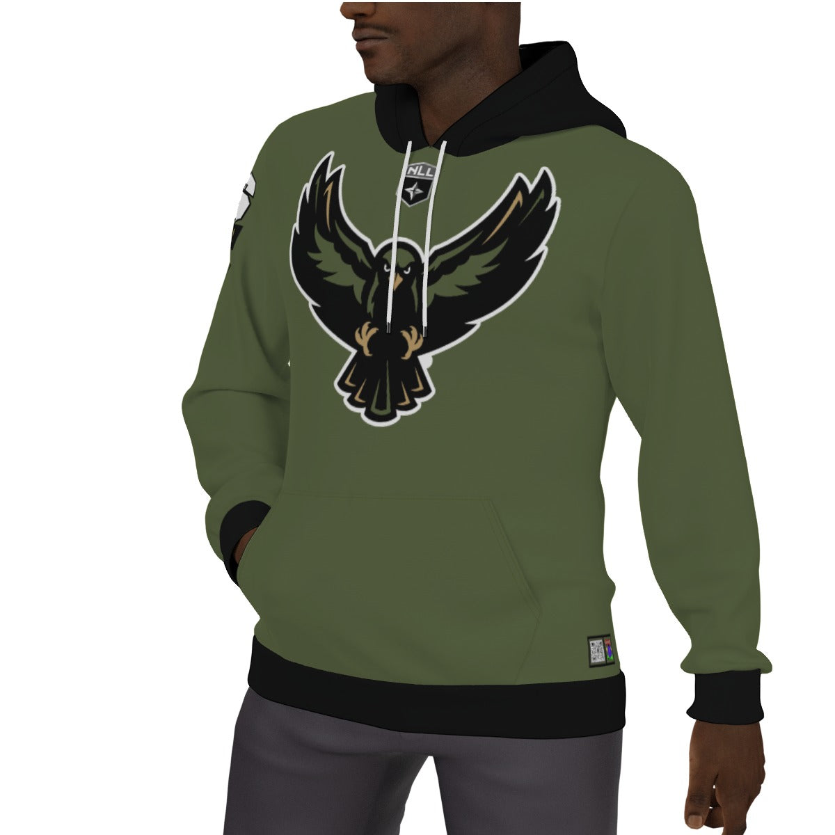 Rochester Knighthawks Green Fleeced Lined Hoodie