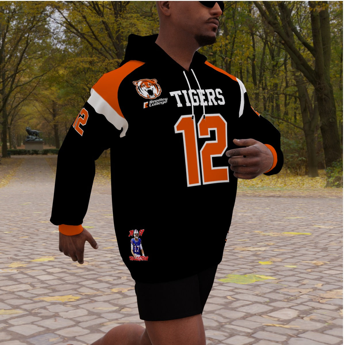 トップス RILY College Logo Hoodie XL Josh Allen Reedley Tigers College Jersey Fleeced Lined
