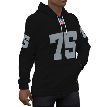 Raiders Howie Long Black Jersey Hoodie