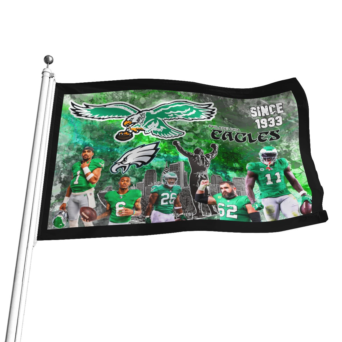 Philadelphia Eagles Flag Team Collage Style