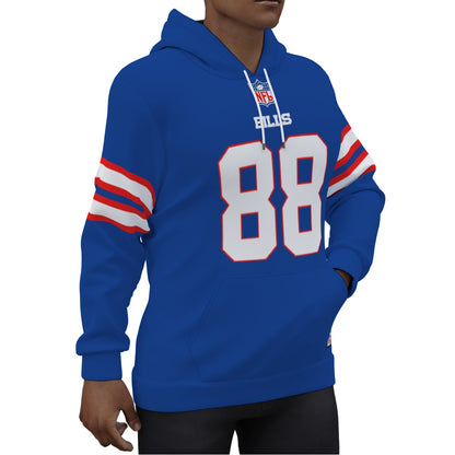 Dawson Knox Buffalo Bills Blue Jersey Hoodie