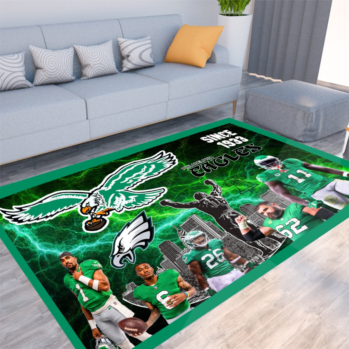 Philadelphia Eagles Electric Team Thickened Floor Mat/Carpet