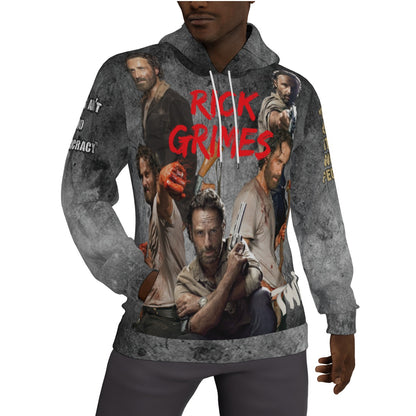 Rick Grimes Collage Walking Dead Fleeced Lined Hoodie