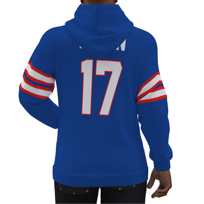 Buffalo Bills Josh Allen Blue Jersey Hoodie