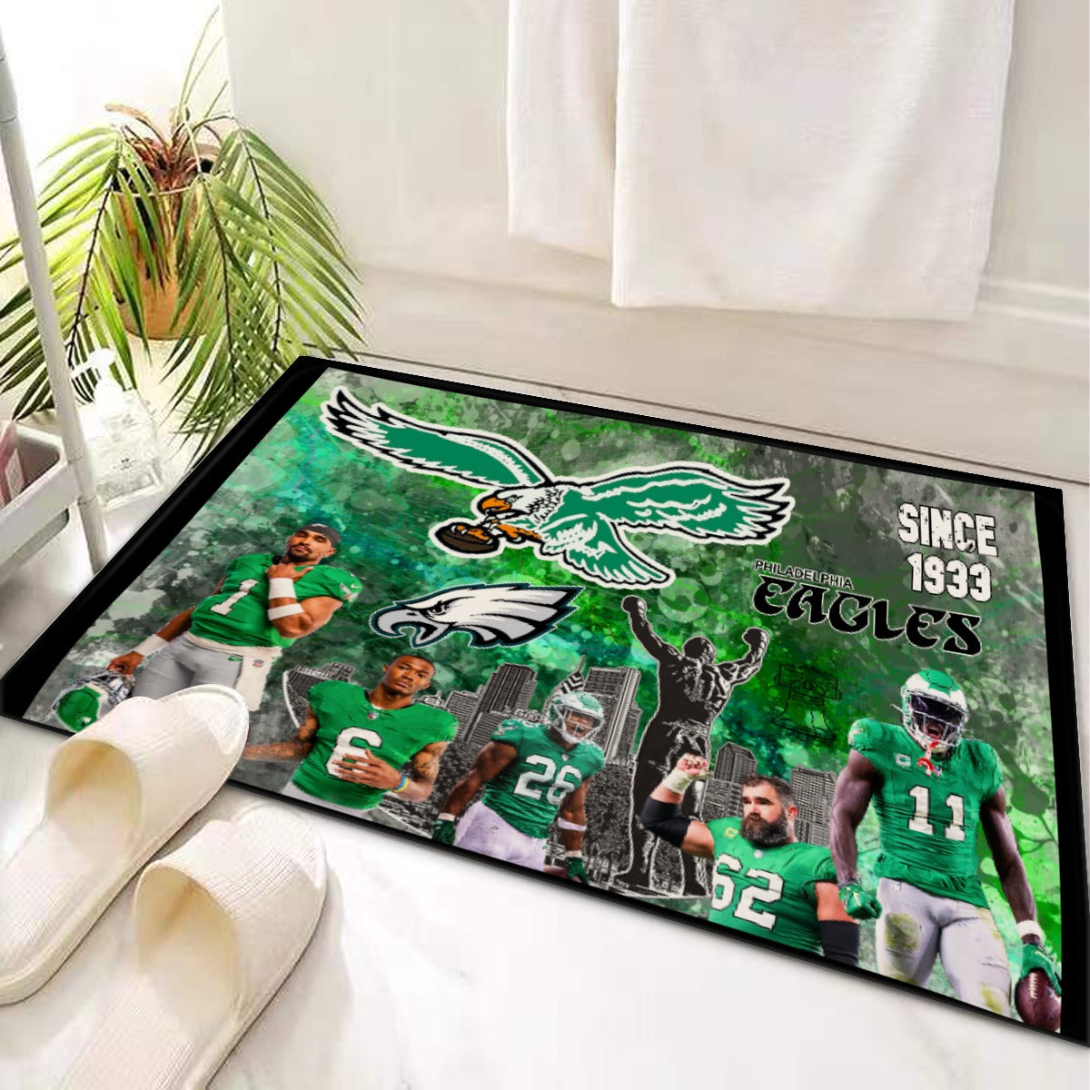 Philadelphia Eagles Paint Splatter Team Door Mat