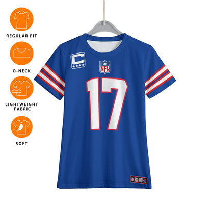 Josh Allen Youth Buffalo Bills Blue Jersey T-shirt