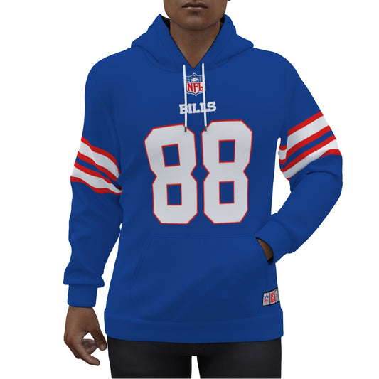 Dawson Knox Buffalo Bills Blue Jersey Hoodie