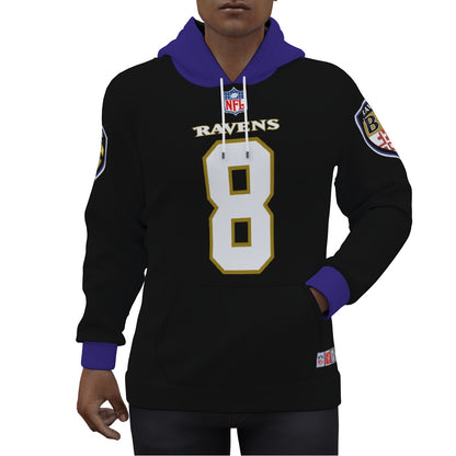 Lamar Jackson Baltimore Ravens  Black Jersey Hoodie