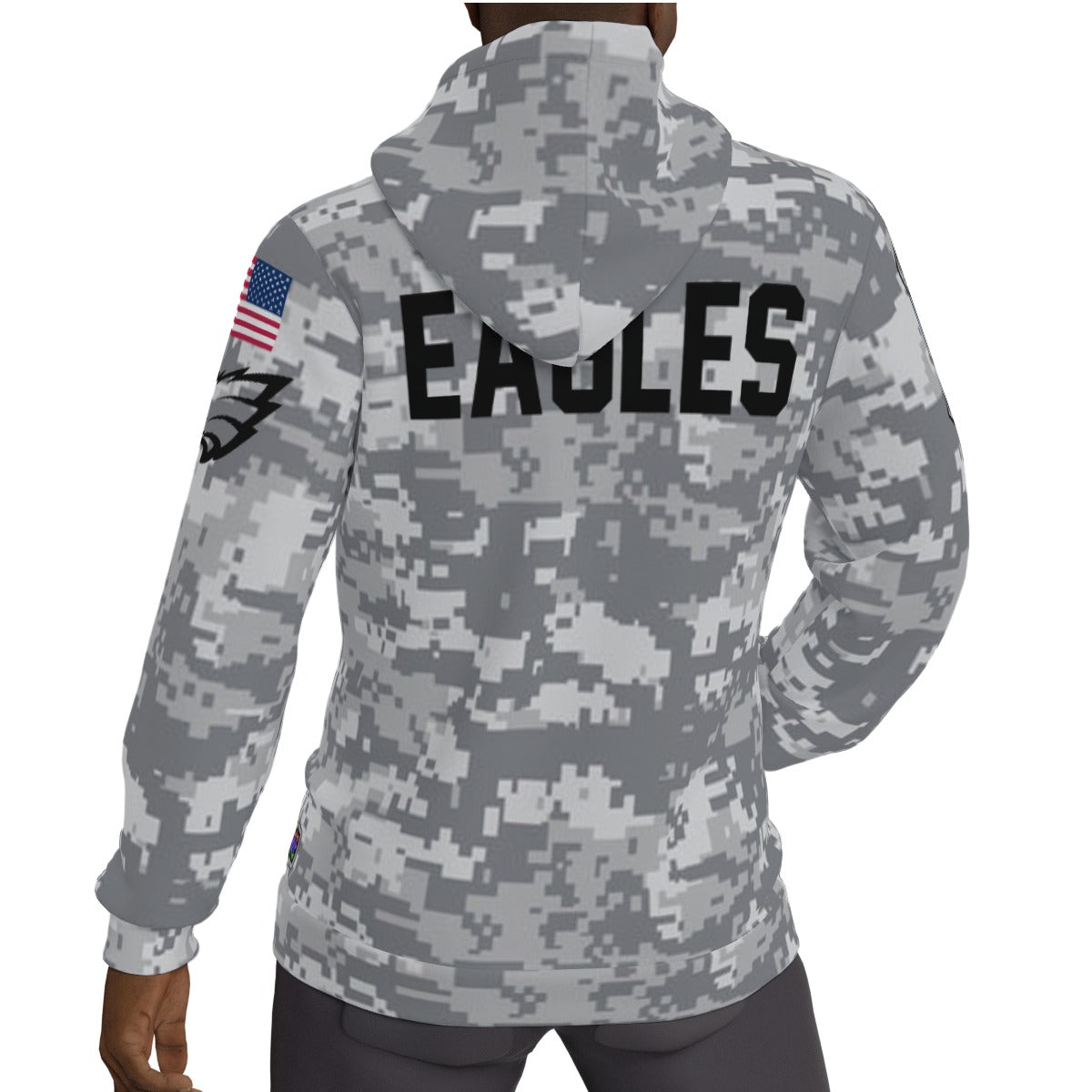 2024 Philadelphia Eagles Salute to Service Fleeced Lined Jersey Hoodie