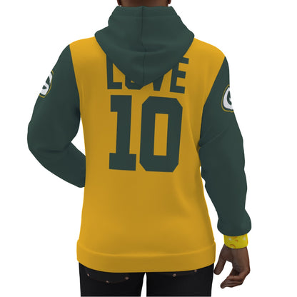 Jordan Love Greenbay Packers Alternative Jersey Hoodie Version 2