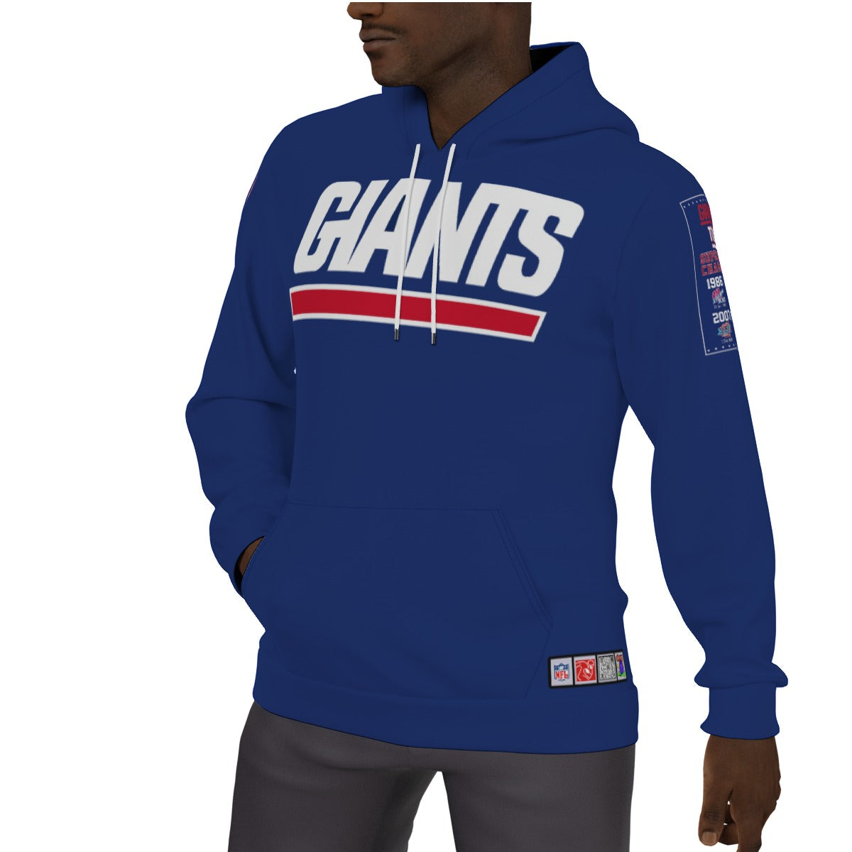 New York Giants Blue Version 3 Fleeced Lined Hoodie