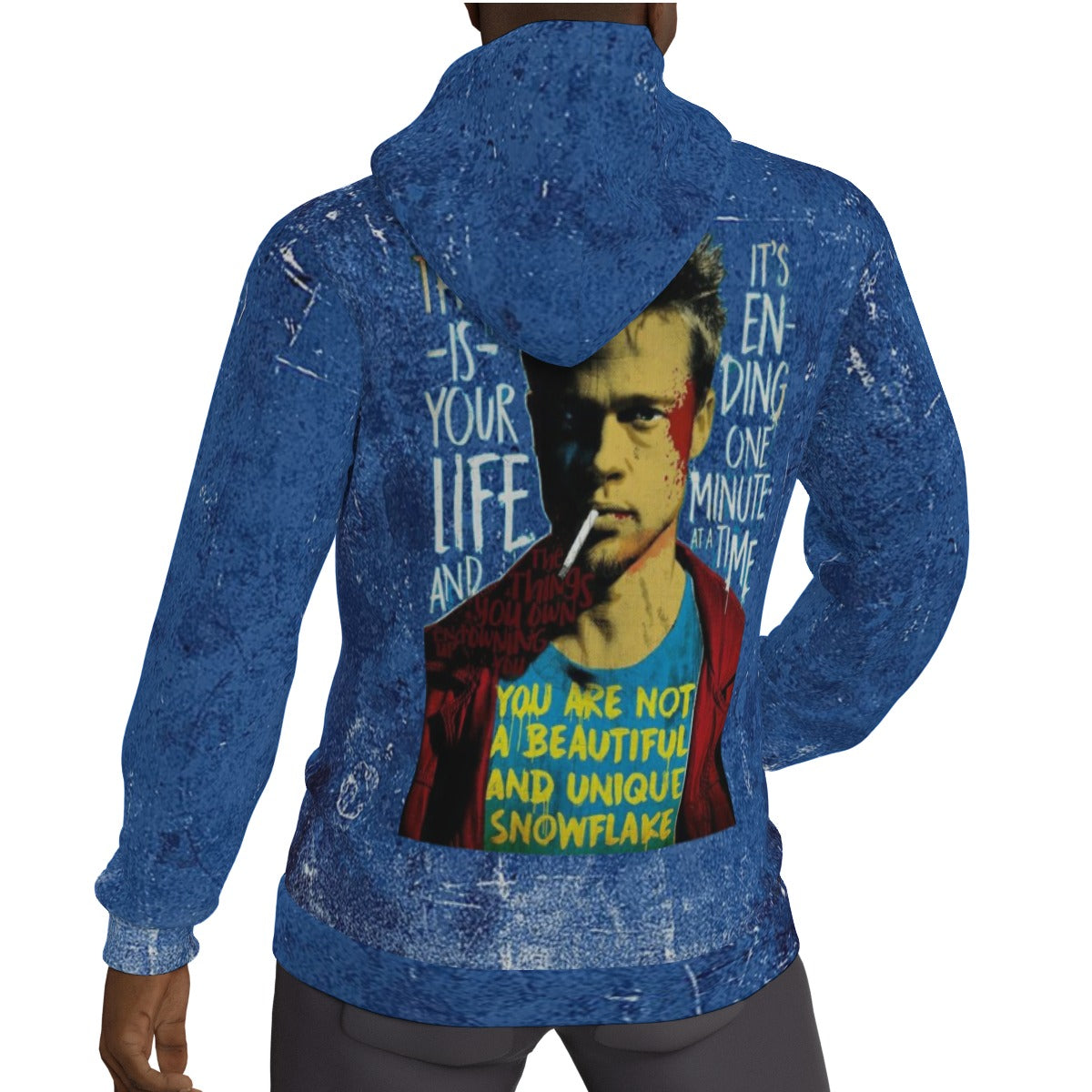 Brad Pitt Fight Club Fleeced Lined Hoodie Version 2