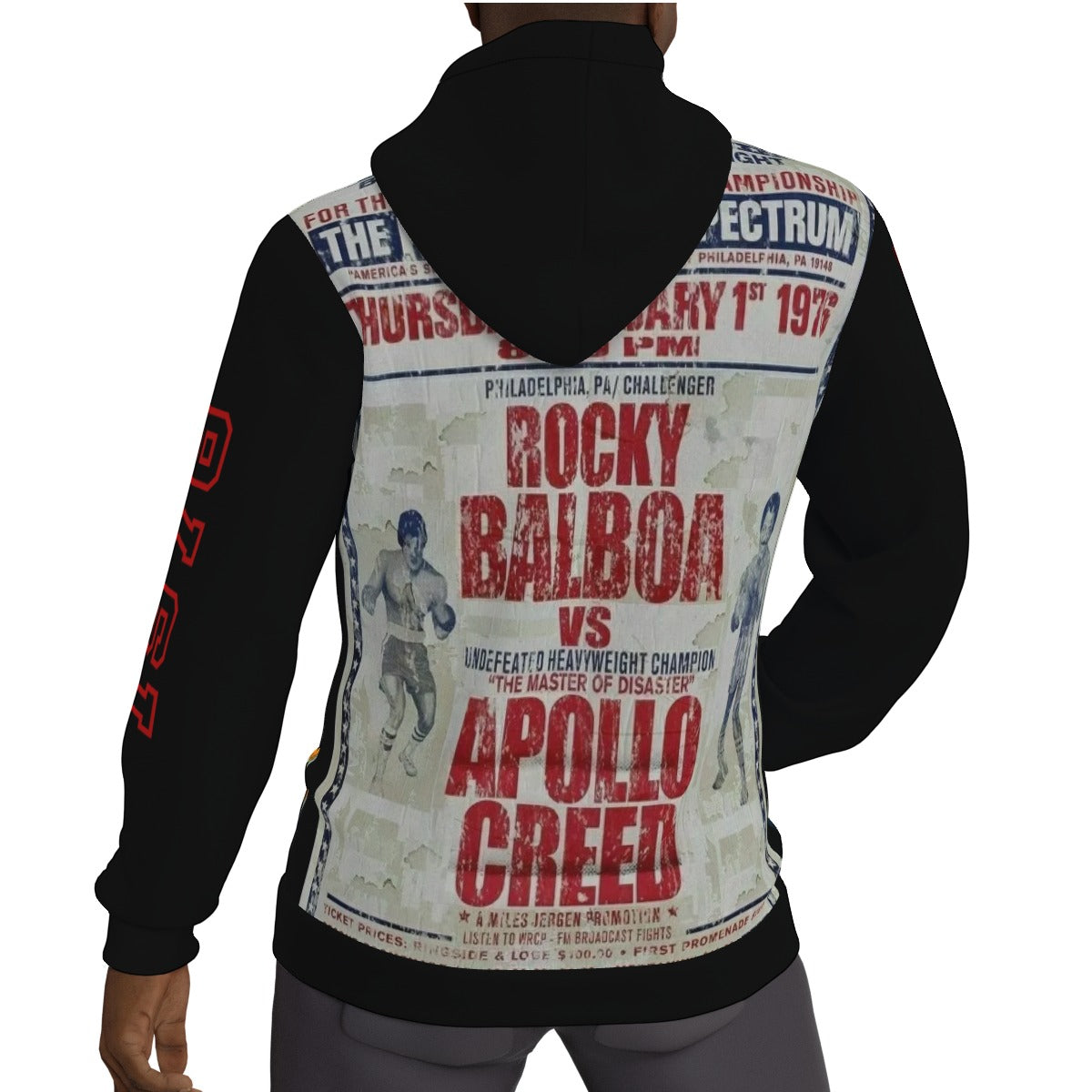 Rocky Balboa vs Apollo Creed Fight Hoodie