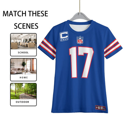 Josh Allen Youth Buffalo Bills Blue Jersey T-shirt