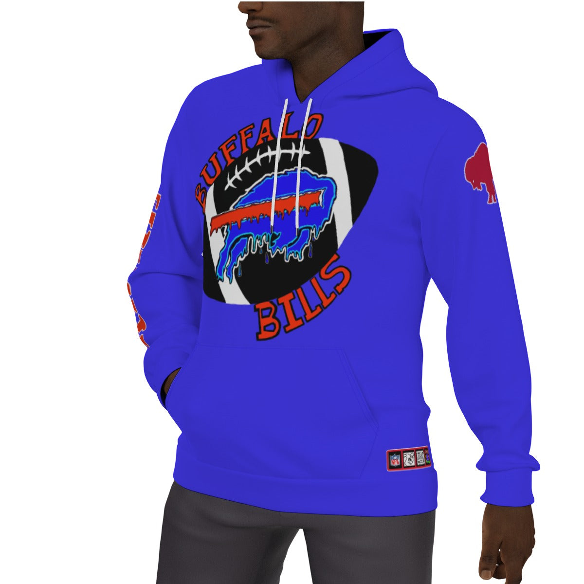 Buffalo Bills Alternative Melted Metal Fleeced Lined Hoodie