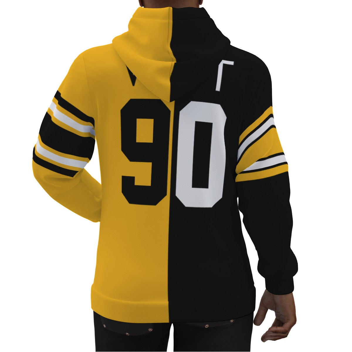 Steelers TJ Watt 1/2 1/2 Jersey Hoodie