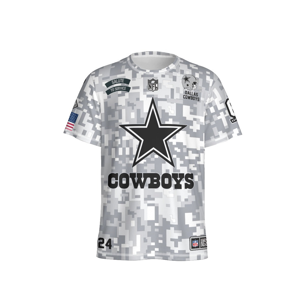 Dallas Cowboys 2024 Salute to Service Team T-Shirt