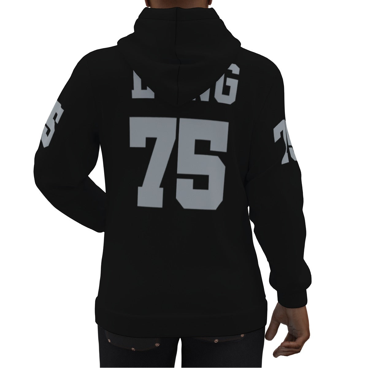 Raiders Howie Long Black Jersey Hoodie