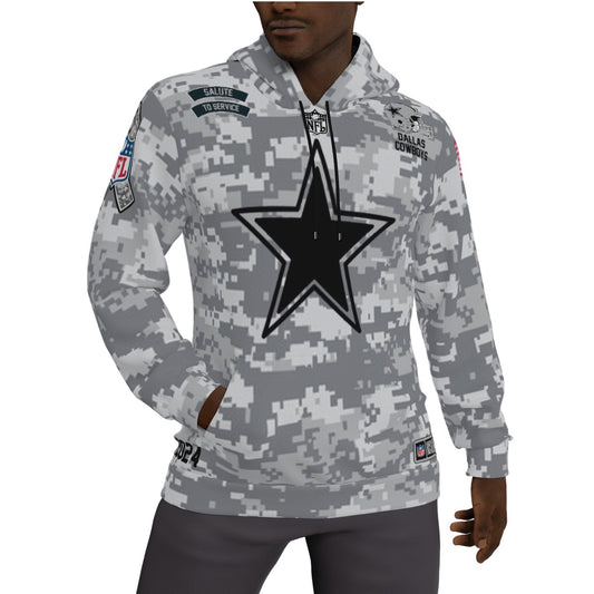 2024 Dallas Cowboys Salute to Service Fleeced Lined Jersey Hoodie