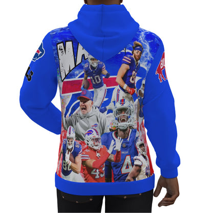 Buffalo Bills 2024 Electric Clouds Hoodie with Blue Sleeves